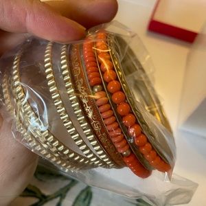 Bangles - orange & gold